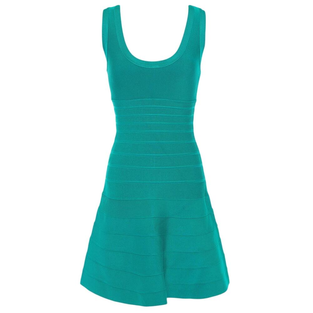 Herve Leger Sleek Jade Bandage Mini Dress Size XS